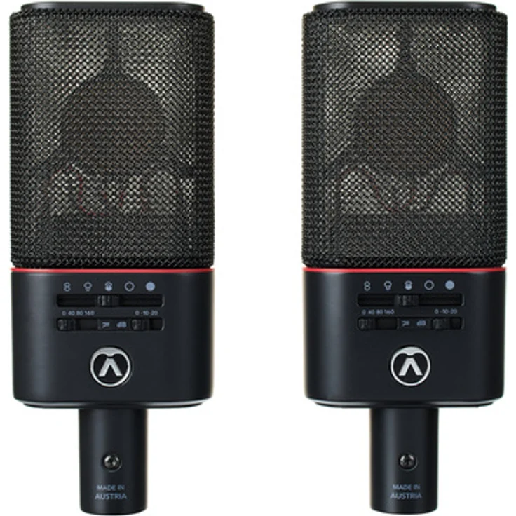 Austrian Audio OC818 Black Dual Set Plus, Stereo Kondensator-Großmembranmikrofon mit wechselbarer Richtcharakteristik und handgefertigter CKR12 Keramikkapsel, schwarz