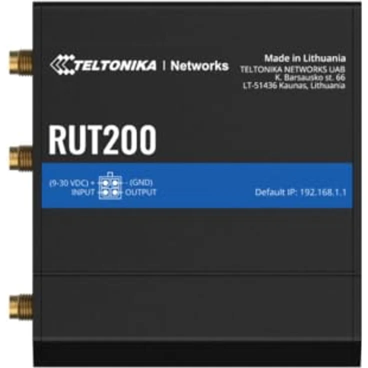 Teltonika RUT200, Industrieller Cellular Router mit 4G, 2G, 3G, WLAN N Standard 802.11n, wandmontierbar und DIN-Schienenmontage – Bild 2