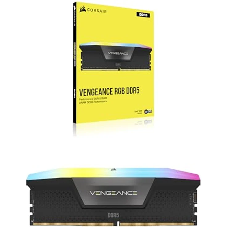 Corsair VENGEANCE RGB DDR5 5200MT/s, 8GB DIMM RAM mit anpassbarer RGB-Beleuchtung, Mehrfarbig – Bild 6