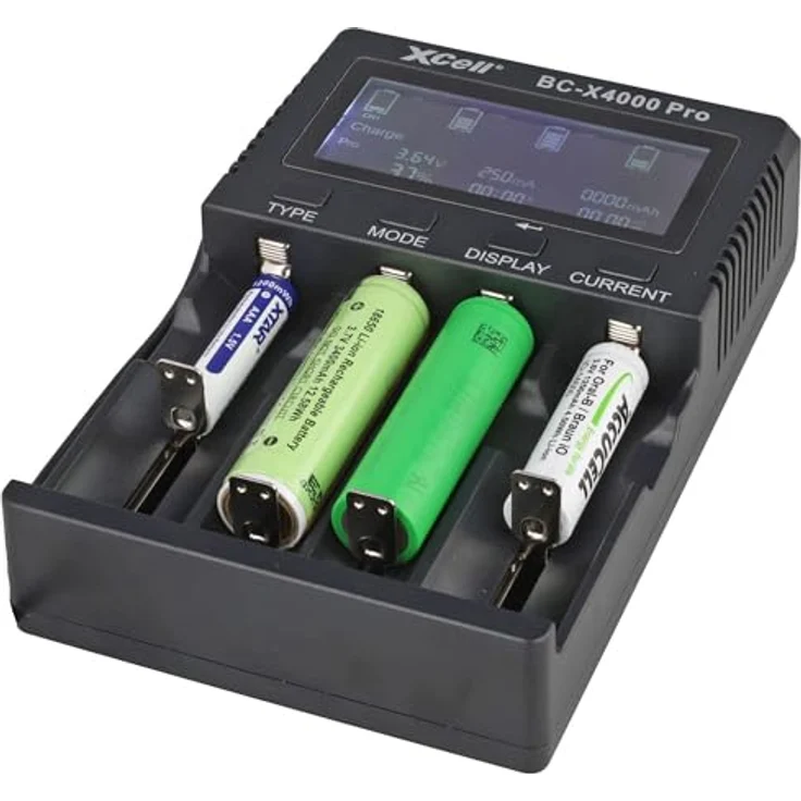 XCell BC-X4000 PRO Schnellladegerät für LiFePO4, LiIon, NiCd, NiMH, USB-C-Technologie, höchste Präzision, vielseitig einsetzbar – Bild 1