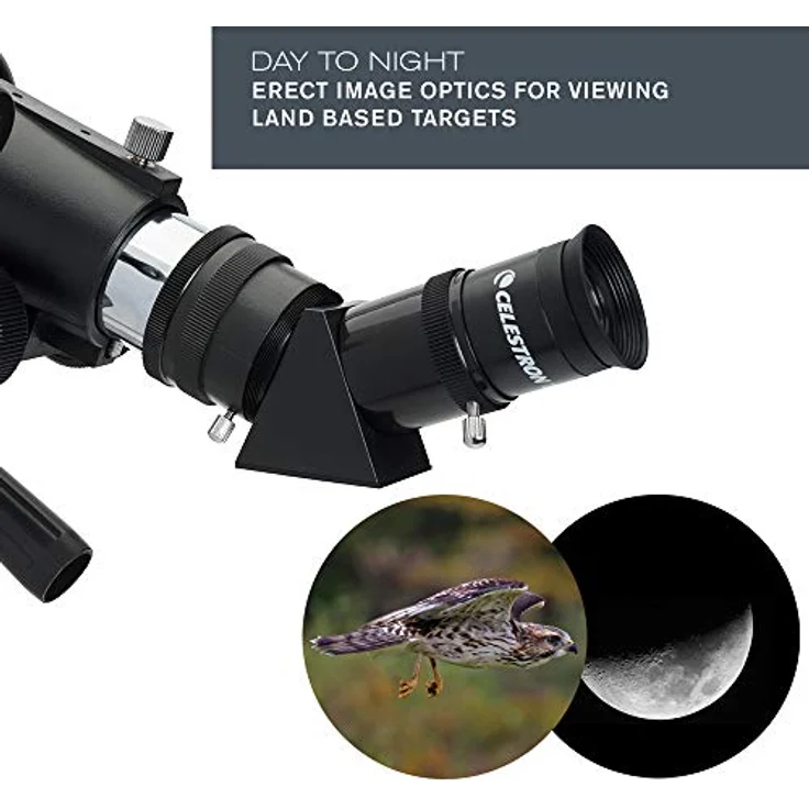 Celestron - 80 mm Reisefernrohr – Tragbares Refraktor-Teleskop – Voll beschichtete Glasoptik – Ideales Teleskop für Anfänger – Bonus Astronomie-Software-Paket – Digiscoping-Smartphone-Adapter – Bild 4