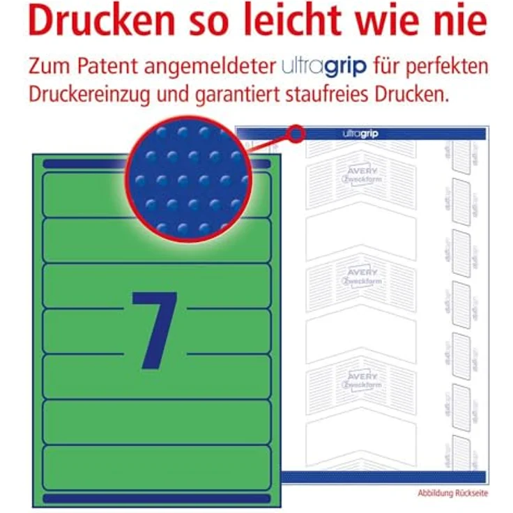 Avery Zweckform Aktenordner Avery Zweckform Farbige Ordneretiketten für Ordner, selbstklebend, DIN A4, grün – Bild 2