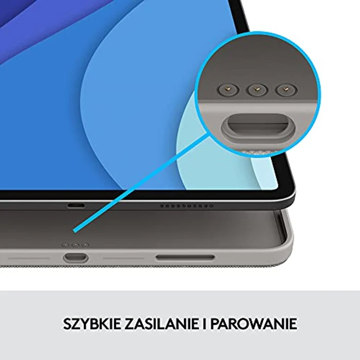 Logitech Combo Touch Tastatur und Foliohülle mit Trackpad für Apple iPad Pro 12.9, hintergrundbeleuchtet, Apple Smart connector, Englisch, Oxford Grey (920-010214) – Bild 6