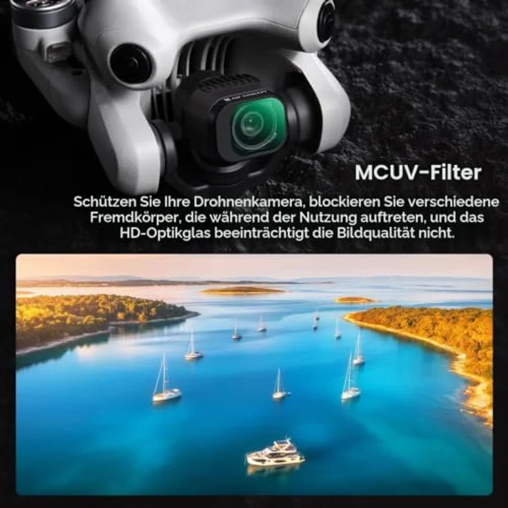 K&F CONCEPT Mini 4 Pro Filterset, 4 Stück ND2-ND32+ND32-512+CPL+UV Filter, für DJI Mini 4 Pro, HD optisches Glas, ultraleichtes Aluminium – Bild 3