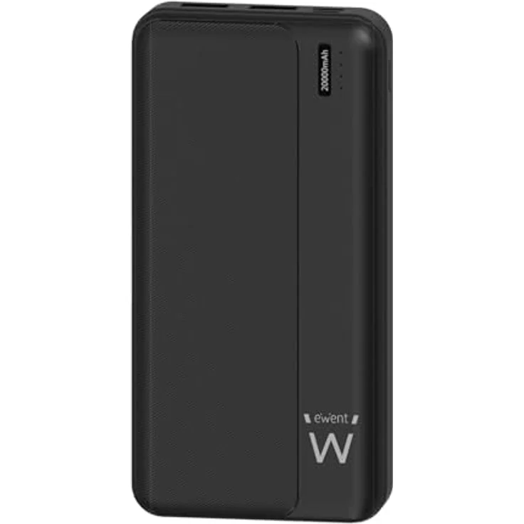 Ewent Powerbank Eminent EW1163, 20000 mAh, Schwarz, mit 22,5W PD Schnellladung und 3 Ausgängen – Bild 1