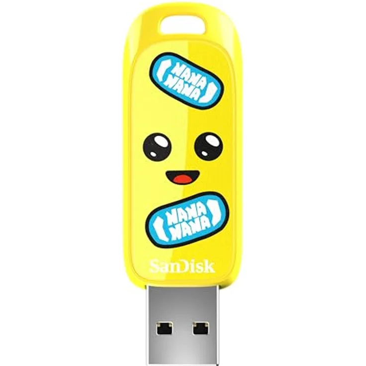 SanDisk Fortnite SDCZIF-128G-G46 USB-Stick Typ A 128 GB, bis zu 130 MB/s, Peely-Design, limitierte Auflage