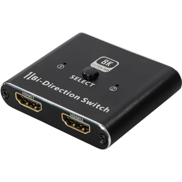 MAXTRACK HDMI 8K Bidirektionaler Verteiler - CS39L, HDMI Splitter & HDMI Switch, 2in1out oder 1in2out, 8K@60Hz, 4K@120Hz, kompatibel mit PS5, Xbox, Streaming-Box, Beamer, TV