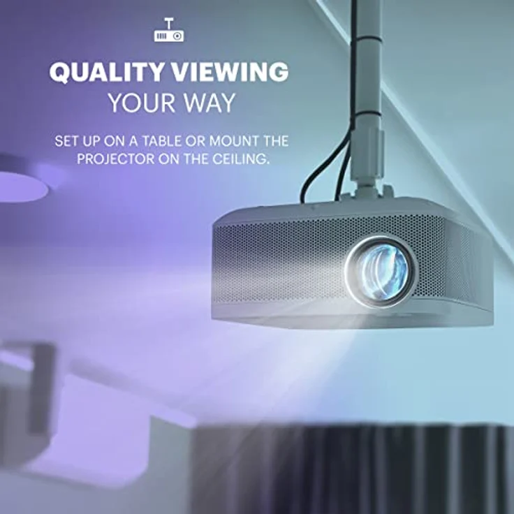 KODAK FLIK X10 Full-HD-Multimediaprojektor | Tragbares, kompaktes Mini-Heimkinosystem, native 1080p-Videoprojektion, HDMI-Kabel, Schwarz – Bild 5