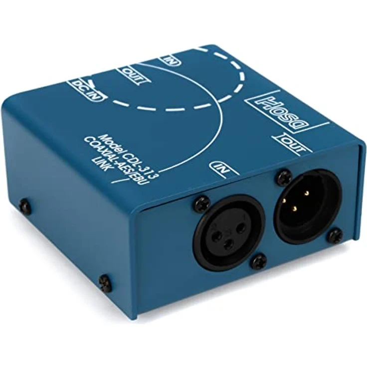 Hosa CDL-313, Digital Audio Interface, S/PDIF Coax zu AES/EBU Konverter, benötigt externe Stromversorgung – Bild 2