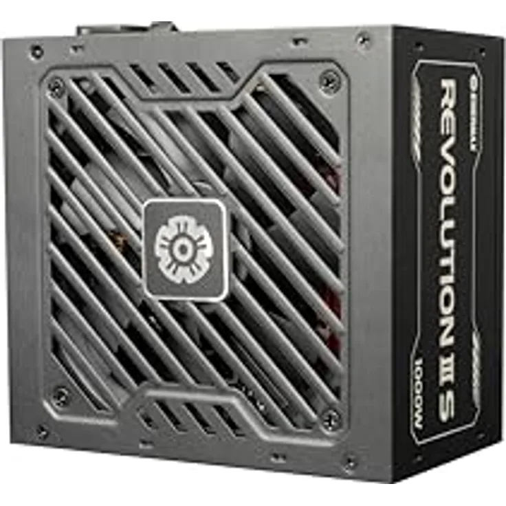 ENERMAX Revolution III S 1000W Black, vollmodulares ATX 3.1-Netzteil mit 80 PLUS und Cybenetics Platinum, PCIe 5.1, flüsterleiser 120mm FDB-Lüfter, 105°C japanische Kondensatoren, ERV1000P-AHP