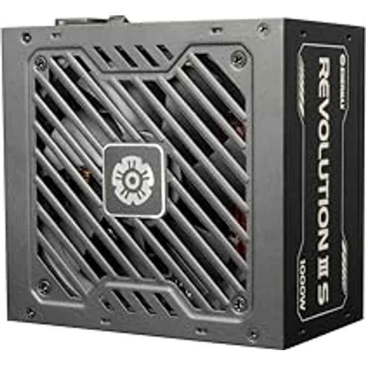 ENERMAX Revolution III S 1000W Black, vollmodulares ATX 3.1-Netzteil mit 80 PLUS und Cybenetics Platinum, PCIe 5.1, flüsterleiser 120mm FDB-Lüfter, 105°C japanische Kondensatoren, ERV1000P-AHP – Bild 1