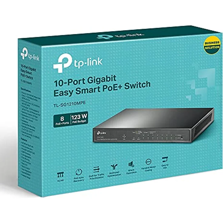 TP-Link TL-SG1210MPE 10-Port Gigabit Easy Smart Switch with 8-Port PoE+ – Bild 4