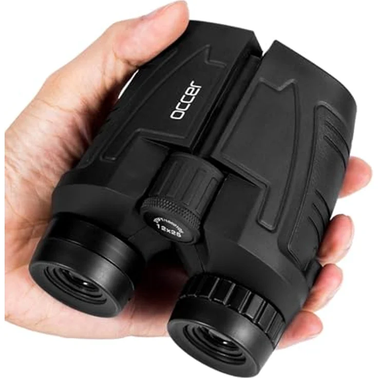 Occer Kompaktes Fernglas 12x25, Faltbares Design mit Nachtvision, Großes Okular, Einfacher Fokus für Vogelbeobachtung, Konzerte, Wandern, Reisen und Jagd, Wasserdicht – Bild 1