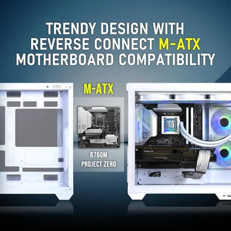 BitFenix Triton PC-Gehäuse, ATX Full Tower in Schwarz mit gehärtetem Glas, USB-C und A-RGB-Lüftern – Bild 9