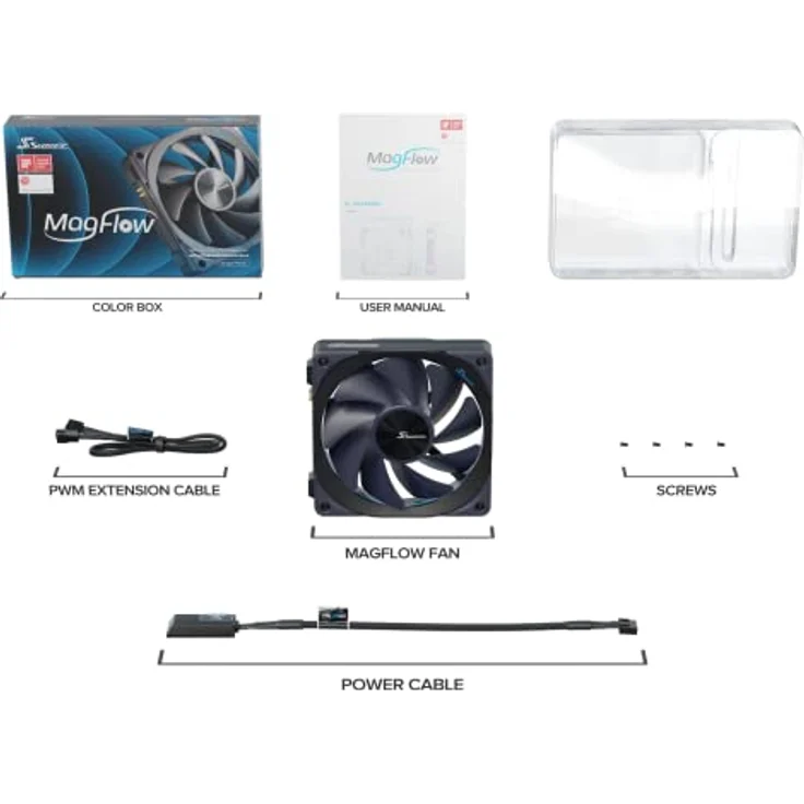 Seasonic Lüfter MagFlow 1225PWM 1-Fan Kit – Bild 5