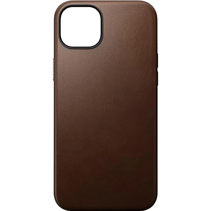 NOMAD Modern Leather Case | für iPhone 15 Plus | Schutzhülle aus Polycarbonat und hochwertigem Echtleder | MagSafe-kompatibel | Brown – Bild 1