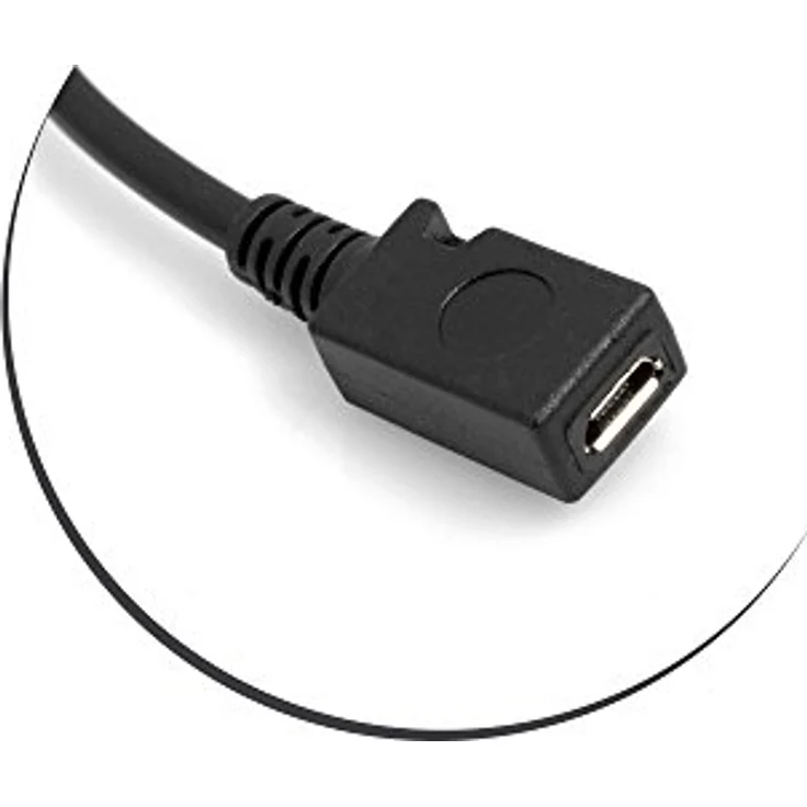 SYSTEM-S USB 3.1 Typ C Kabel Stecker 90° Grad gewinkelt zu Micro USB 2.0 Buchse Datenkabel Ladekabel Adapter Verlängerung (ca. 27 cm) – Bild 4