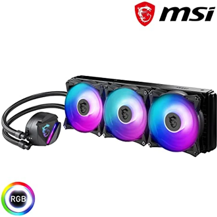 MSI MAG CORELIQUID 360R V2 AIO CPU Wasserkühlung, drehbarer ARGB-Blockkopf, integrierte Kühlerpumpe, Split-Flow Wasserkühlung, verdampfungssichere Schläuche, einfache Montage, AMD & Intel kompatibel - Preisvergleich – Bild 3