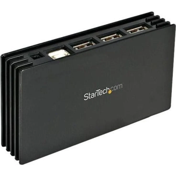 StarTech.com 7 Port USB 2.0 Hub ST7202USB, tragbarer USB Multiport Expander, busbetrieben, schwarz