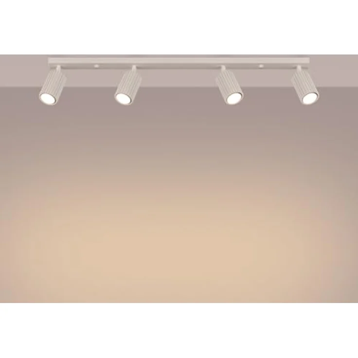 SOLLUX lighting Deckenlampe Aluminium 4 Flammig 81 x 6,5 x 16,5 cm Karbon Beige, energieeffiziente Beleuchtung für stilvolles Zuhause – Bild 3