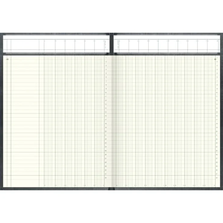 König & Ebhardt Notizbuch Spaltenbuch A4, 16 Spalten, 96 Blatt, austauschbare Kopfleiste, Fadenheftung, hellblau – Bild 2