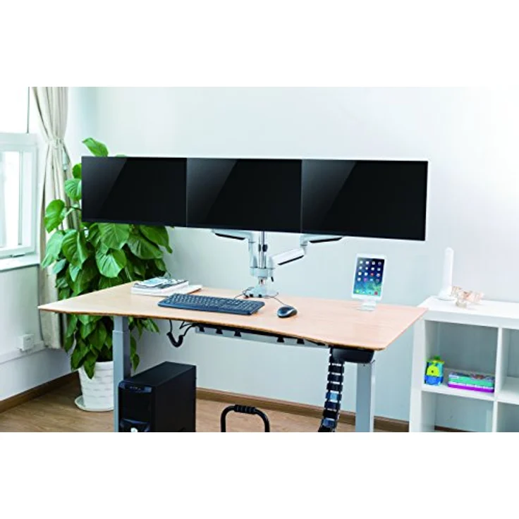 LogiLink BP0052 3-fach Monitor-Schreibtischständer 7 kg Belastung, 33,02-81,28 cm (13-32 Zoll) Silber – Bild 4