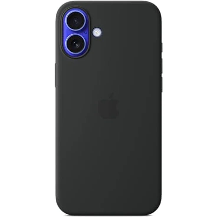Apple iPhone 16 Plus Silikon Case mit MagSafe – Schwarz, recyceltes Silikon, Kamera­steuerung, kabel­loses Laden – Bild 1