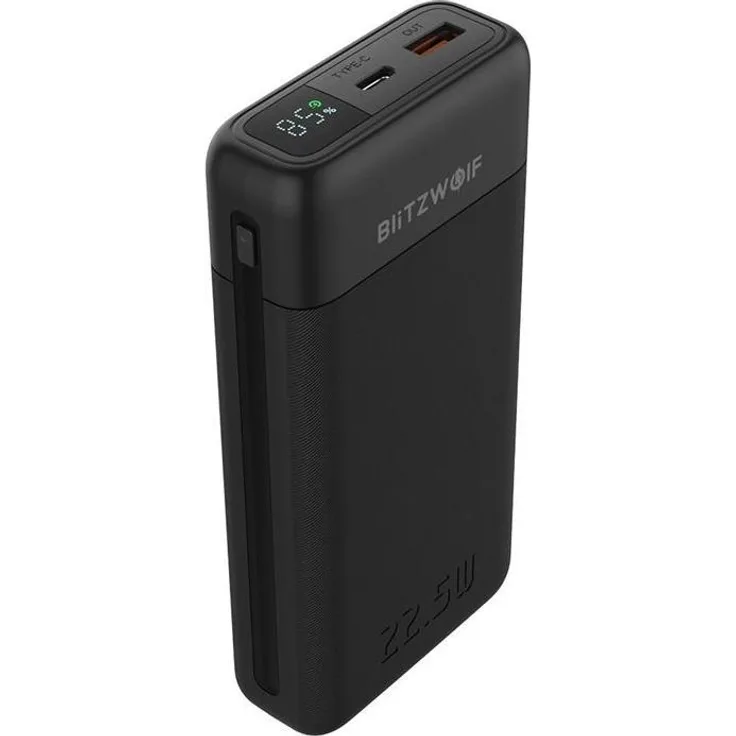BlitzWolf Powerbank BW-P22, 20000mAh 22.5W Powerbank mit Schnellladefunktion, schwarz