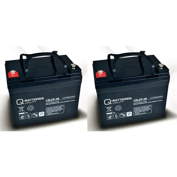 Ersatzakku für Shoprider Portas 2 St. Q-Batteries 12LCP - 36 / 12V - 36Ah Zyklentyp AGM VRLA