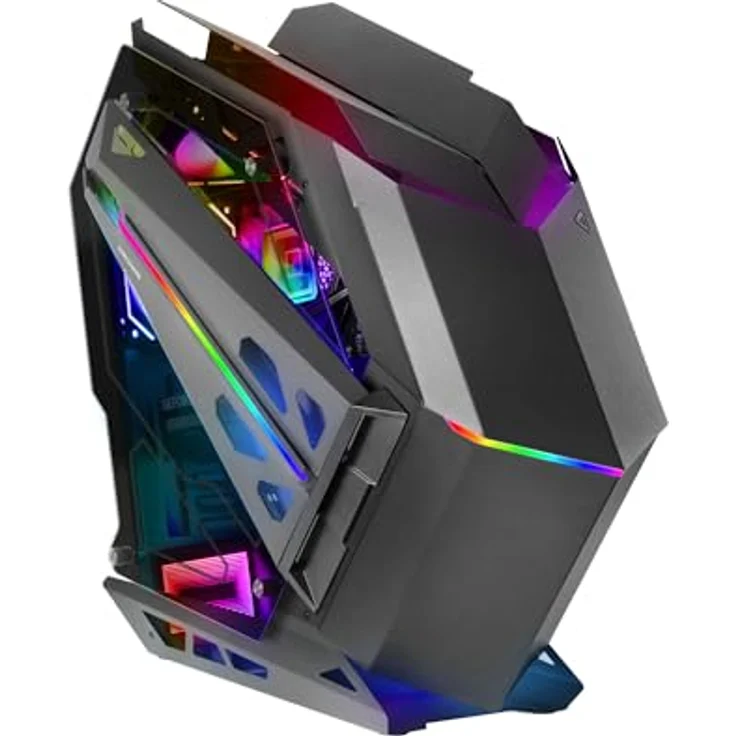 MARSGAMING MC-TITAN, XXL ATX Gaming Case, ARGB-Frontbeleuchtung, Fernbedienung, Schwarz – Bild 1