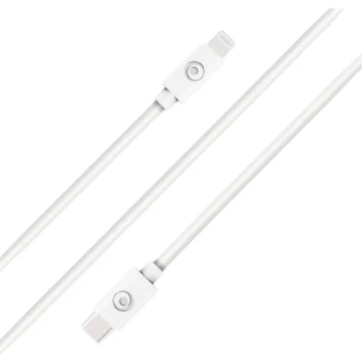Bigben Connected USB C / Lightning 3A 60W Power Delivery Lade- und Synchronisierungskabel, 2m, Weiß