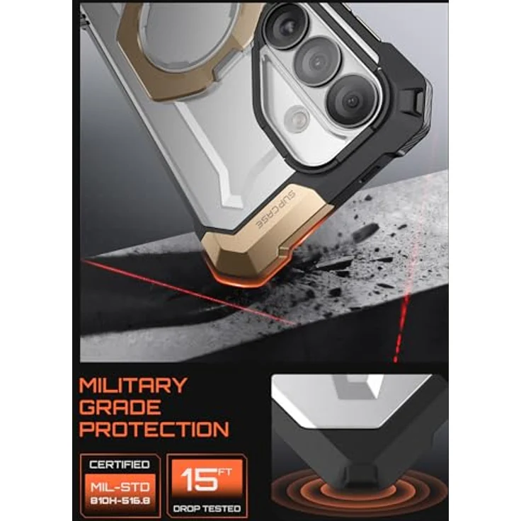 SUPCASE Unicorn Beetle Grip für Samsung Galaxy S26 Hülle mit Ringhalter, Slim Schutzhülle, kompatibel mit kabellosem Laden, rutschfeste Textur, 6.3'', Desert – Bild 5