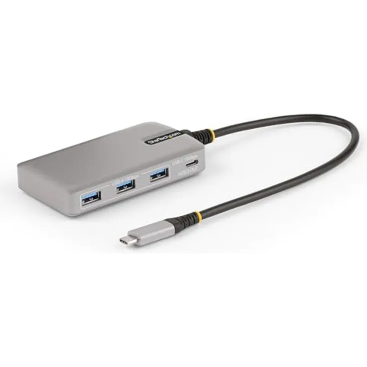 StarTech.com 4-Port USB-C Hub mit DP Alt Mode Videoausgang 4K 60Hz - USB-C auf 3X USB-A & USB-C, 100W Power Delivery, USB 3.2 10Gbps, 30cm Kabel, USBC Verteiler/Splitter USB-C zu USB (HB31C3A1CDPPD3)