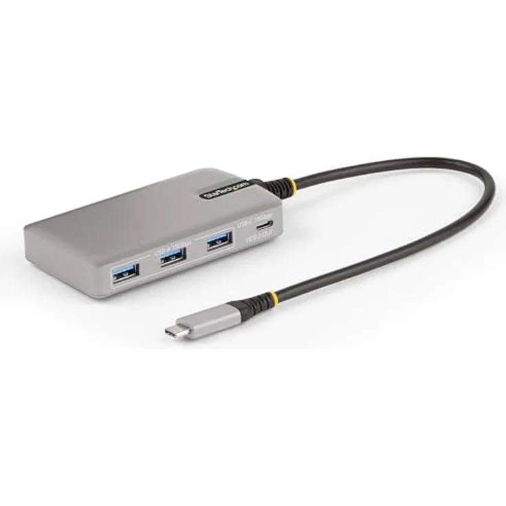 StarTech.com 4-Port USB-C Hub mit DP Alt Mode Videoausgang 4K 60Hz - USB-C auf 3X USB-A & USB-C, 100W Power Delivery, USB 3.2 10Gbps, 30cm Kabel, USBC Verteiler/Splitter USB-C zu USB (HB31C3A1CDPPD3) – Bild 1