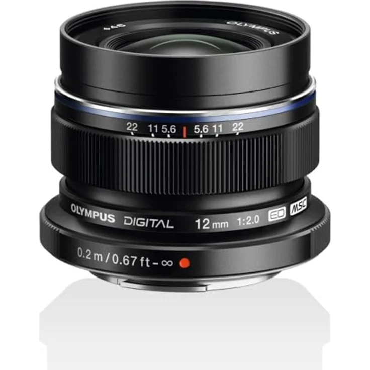 Olympus M.Zuiko Digital ED 12mm F2.0 Objektiv, lichtstarke Festbrennweite, geeignet für alle MFT-Kameras (Olympus OM-D & PEN Modelle, Panasonic G-Serie), schwarz – Bild 2
