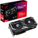 ASUS ROG Strix Radeon RX 7600 OC Edition 8GB GDDR6 Gaming Grafikkarte (AMD Radeon RX7600, PCIe 4.0, 1x HDMI 2.1, 3X DisplayPort 1.4a, Aura Sync RGB Beleuchtung, ROG-STRIX-RX7600-O8G-GAMING)