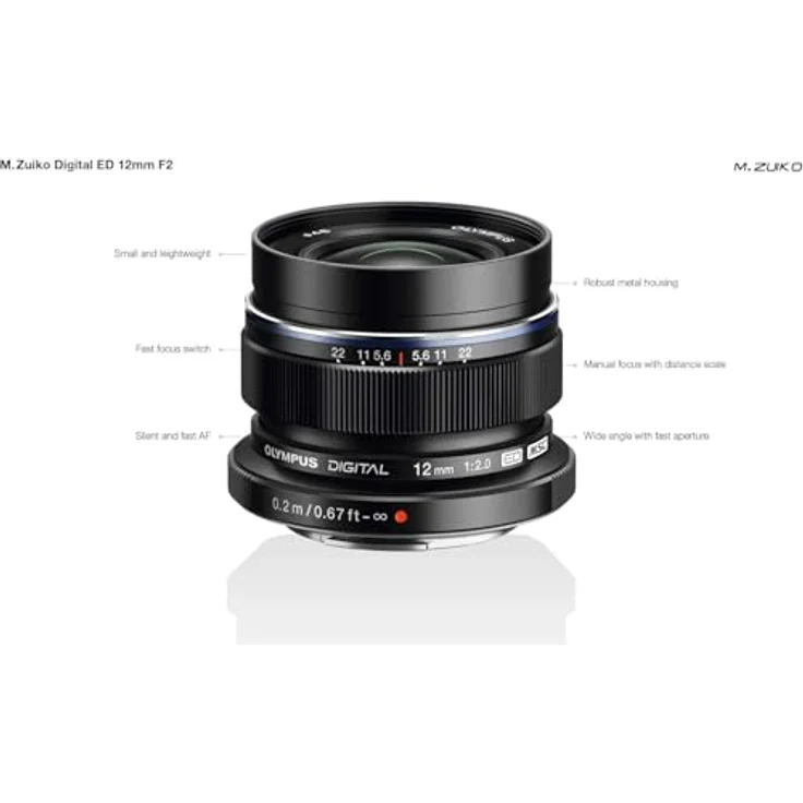 Olympus M.Zuiko Digital ED 12mm F2.0 Objektiv, lichtstarke Festbrennweite, geeignet für alle MFT-Kameras (Olympus OM-D & PEN Modelle, Panasonic G-Serie), schwarz – Bild 5