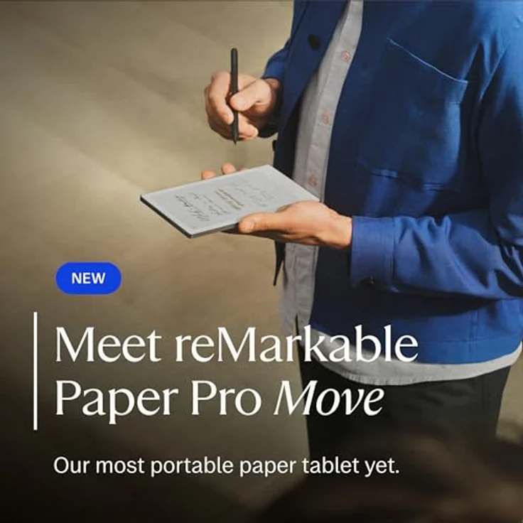 REMARKABLE Paper Pro Move + Marker Plus Digitales Notizbuch, Grau – Bild 3