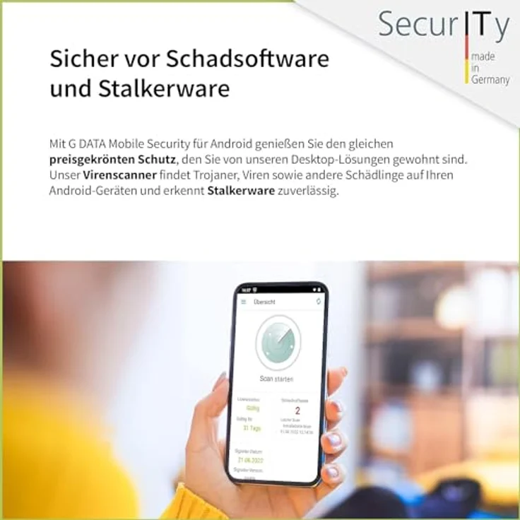 G DATA Mobile Security Android Premium 2024/2025 | Virenscanner für Android Tablet/Smartphone | zukünftige Updates inklusive | Made in Germany | – Bild 2