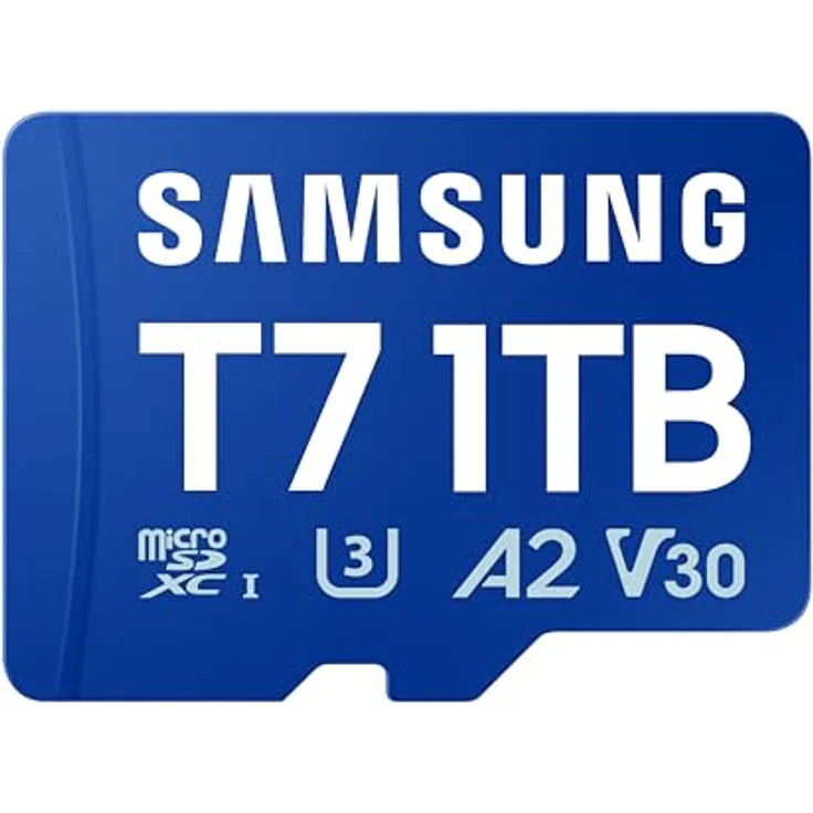 Samsung T7 microSD-Karte MB-MB1T0T/WW, 1 TB, UHS-I U3, 170 MB/s Lesen, für mobile Spiele, blau – Bild 1