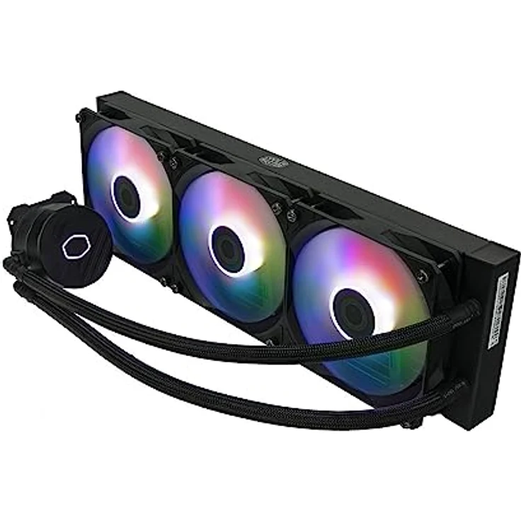 Cooler Master MasterLiquid 360L Core ARGB Wasserkühlung - CPU-Flüssigkeitskühler mit Zweikammer-Gen-S-Pumpe, überlegende PC-Kühlung mit 120mm ARGB-Lüfter, LGA 1700- und AM5-Halterungen – Schwarz – Bild 5