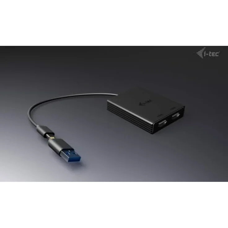 i-tec USB-A/USB-C Dual 4K HDMI VideoAdapter, DisplayLink, 2x HDMI, Windows 10/11, macOS, Linux Ubuntu - Schwarz – Bild 2