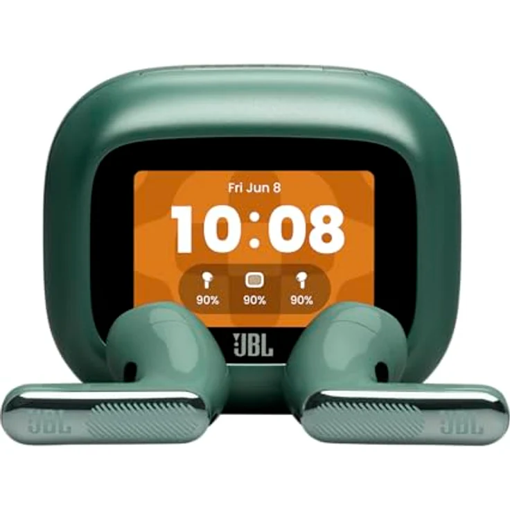 JBL Live Flex 4, Kabellose Noise-Cancelling-Ohrhörer mit Hi-Res Audio, Smart Charging Case, 50 Std. Akkulaufzeit, IP54 wasserdicht, Grün – Bild 1