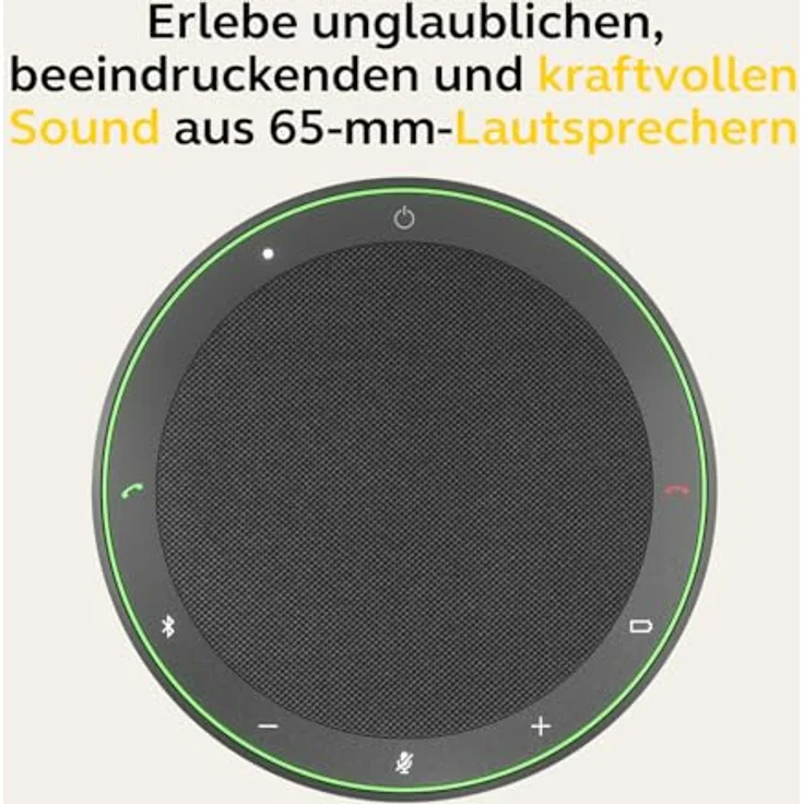 Jabra Speak2 75 schnurlose Freisprechlösung mit USB-A Bluetooth-Adapter, 4 Mikrofone mit Geräuschunterdrückung, 65 mm Breitband-Lautsprecher, für Zoom und Google Meet zertifiziert, Dunkelgrau – Bild 3