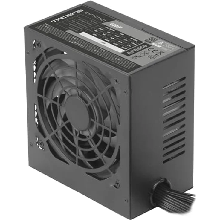 Tacens APB650, 650W ATX Netzteil, 80PLUS Bronze, flüsterleiser Betrieb, schwarz – Bild 3