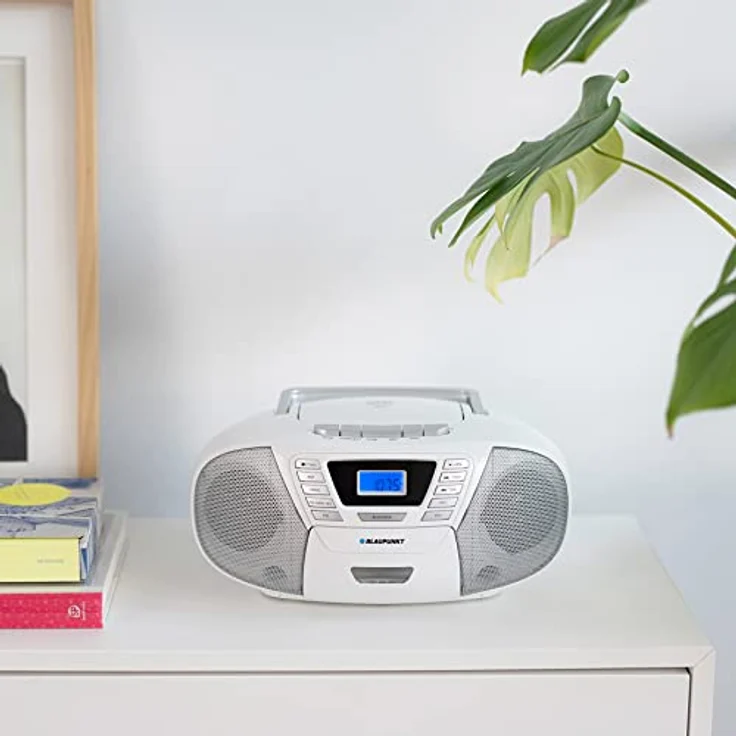 Blaupunkt B 120 WH tragbarer Kinder CD Player mit Bluetooth | Kassettenrekorder Kinder | Hörbuch Funktion | CD-Player mit USB | kleines CD-Radio | Aux In | PLL UKW Radio | Radio mit CD Spieler | Weiß – Bild 2