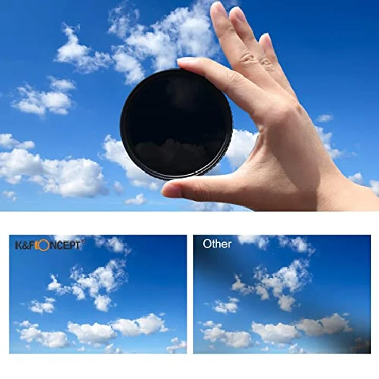 K&F Concept variabel ND Filter ND2-ND32 Nano X 62mm, Hochwertiger Neutraldichtefilter mit einstellbarer Lichtreduktion und Nano X Mehrfachvergütung – Bild 4