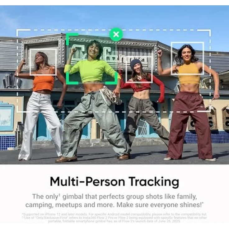 Insta360 Flow 2 AI Tracker Bundle, Smartphone Gimbal mit 10 Stunden Akkulaufzeit, Grau – Bild 5