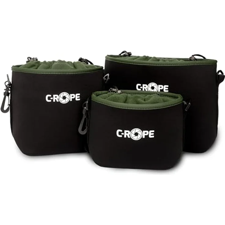 C-Rope Kamerabeutel aus Neopren, wasserabweisend, mit Fleece-Fütterung - 3er Set Größe S, M, L – Bild 1