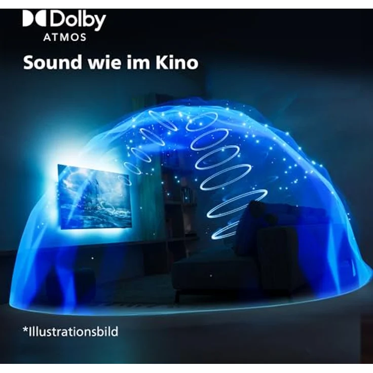 Philips Ambilight 50PUS8309 4K LED Smart TV - 50-Zoll Display mit Pixel-präziser Ultra HD, Titan OS Plattform und Dolby Atmos-Klang - Matt Schwarz – Bild 5